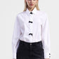 Camicia con colletto classico e fiocchi