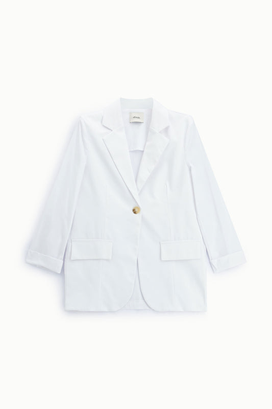 Blazer monopetto con tasche a pattina