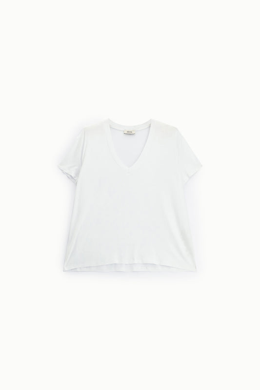 T-shirt scollo a v vestibilità morbida