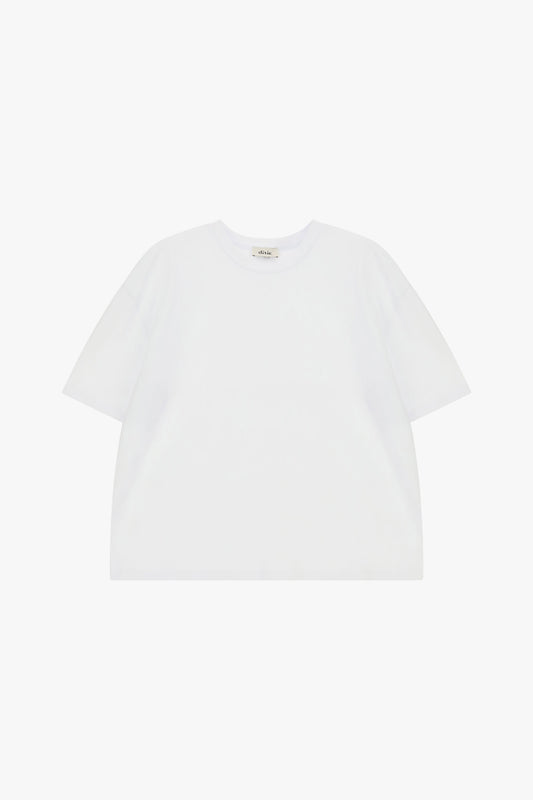 T-shirt ampia girocollo a maniche corte