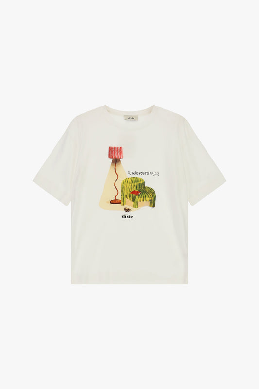 T-shirt maniche corte stampa illustrata relax