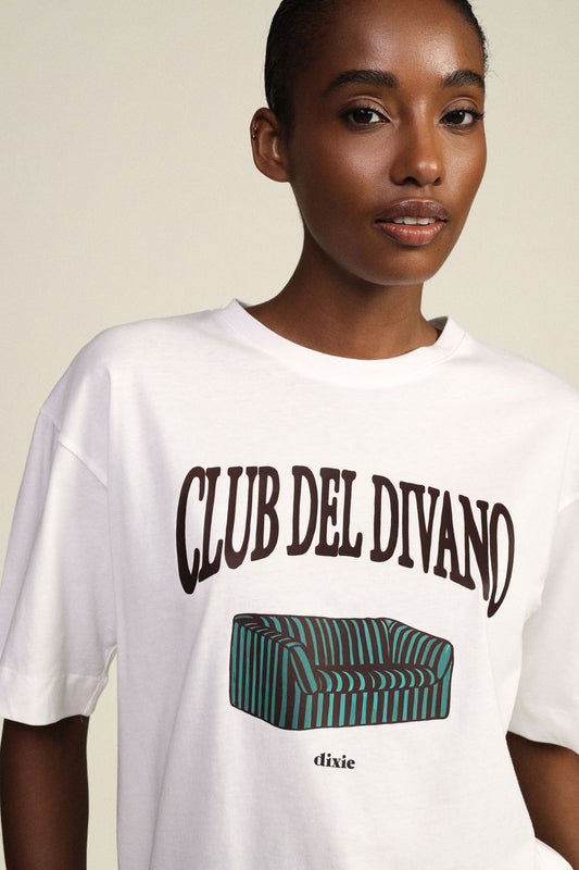 T-shirt a maniche corte stampa club del divano