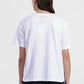 T-shirt girocollo stampa cane e scritta frontale