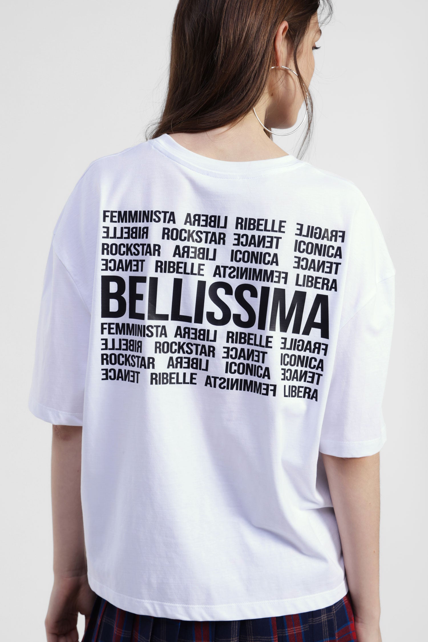 T-shirt stampa oversize con maniche corte