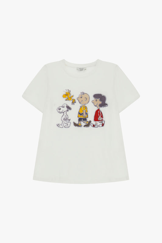 T-shirt a maniche corte stampa personaggi frontale
