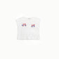 T-shirt con decorazioni a fiocco