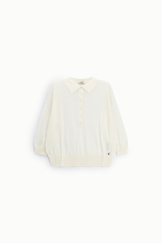 Maglione pullover con colletto e bottoni frontali