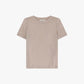 T-shirt satinata a maniche corte
