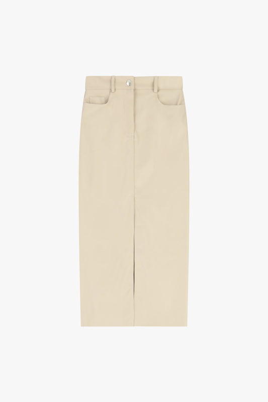 Gonna a tubino con tasche e passanti in vita