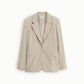 Blazer monopetto con tasche a patta e revers classico