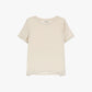 T-shirt satinata a maniche corte