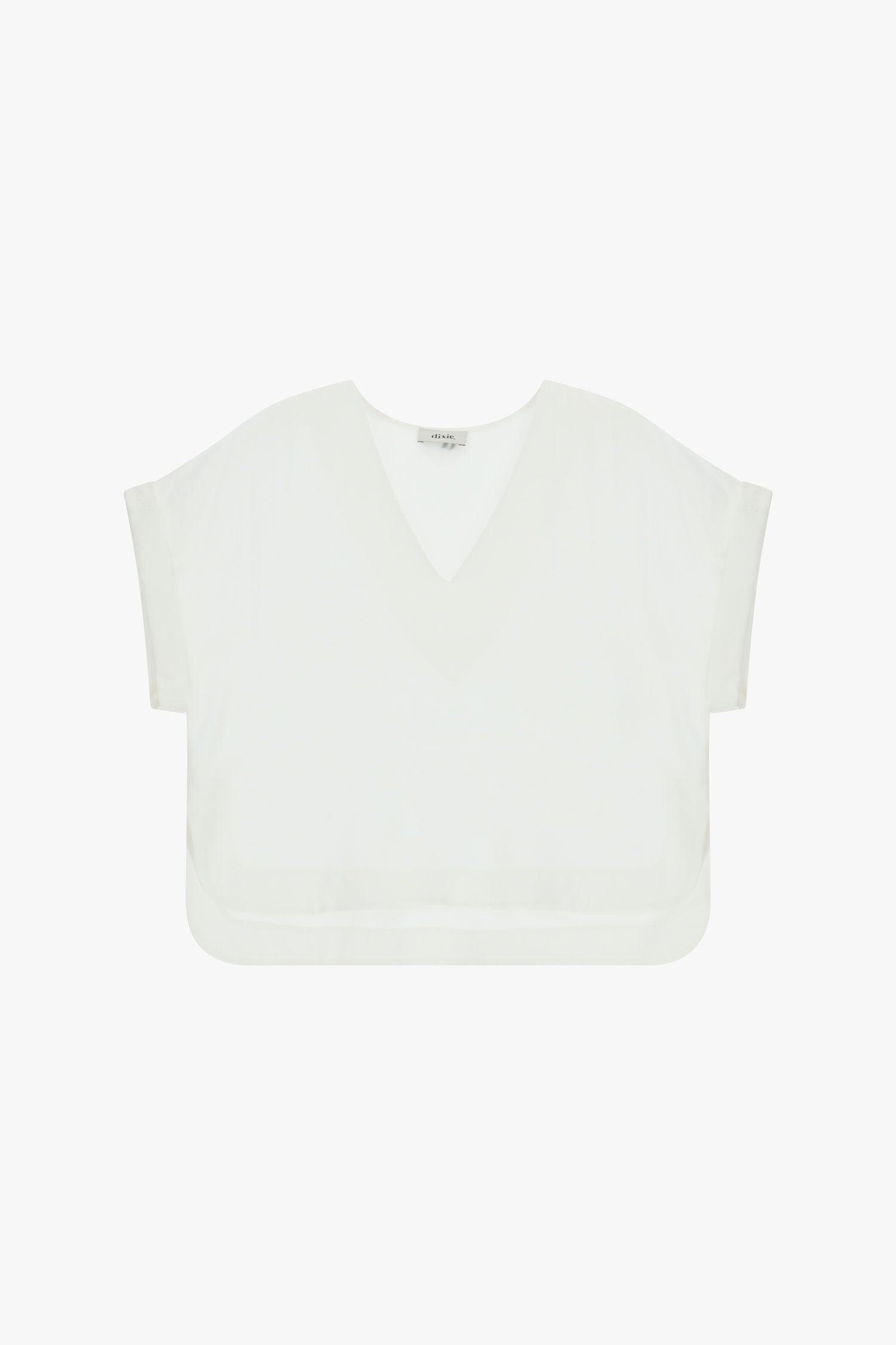 Camicia con scollo a v e maniche corte