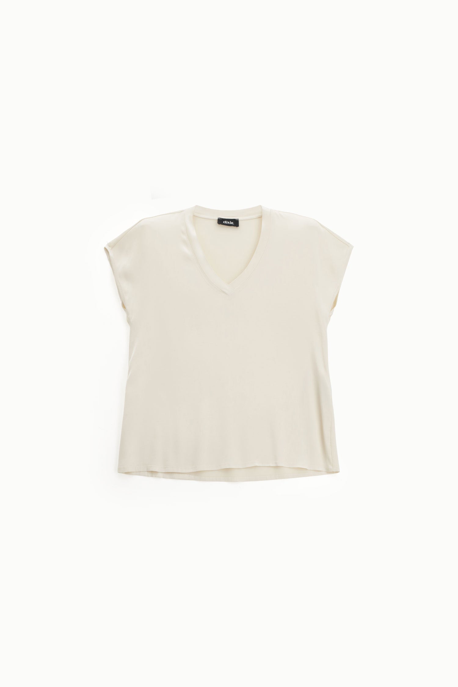 Camicia con scollo a v e maniche corte