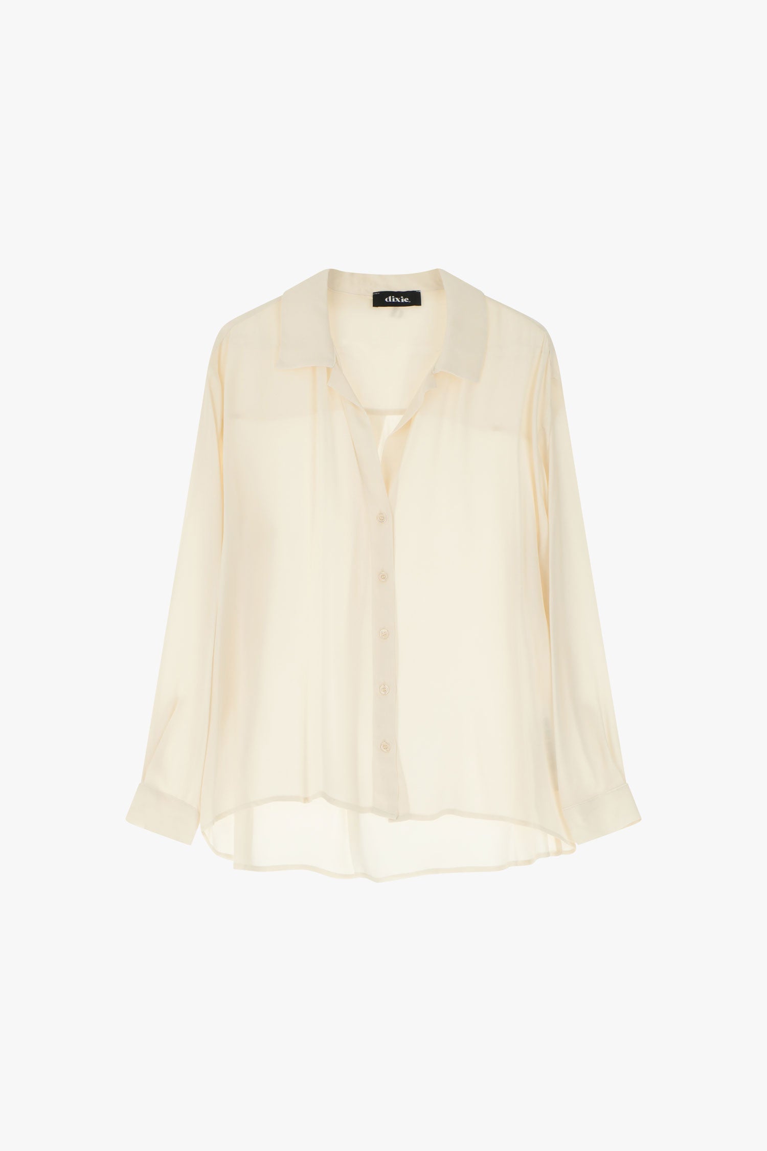 Camicia ampia con collo classico e bottoni