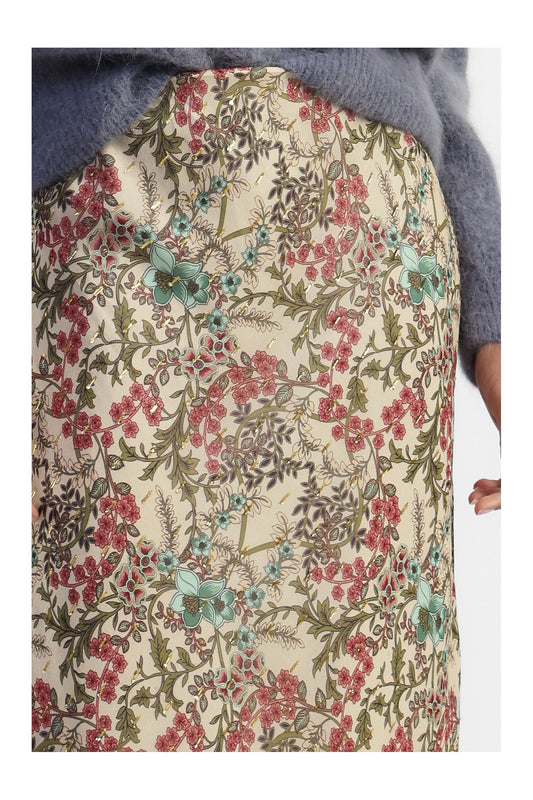 Gonna midi stampata fiori