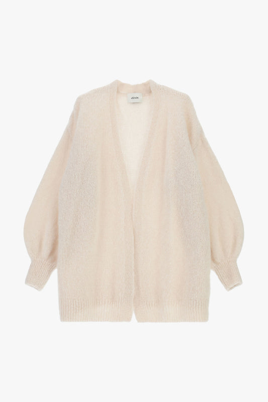 Cardigan lungo senza bottoni modello ampio