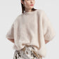 Maglione oversize maniche tre quarti collo giro
