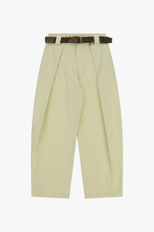 Pantaloni palazzo vita alta con cintura