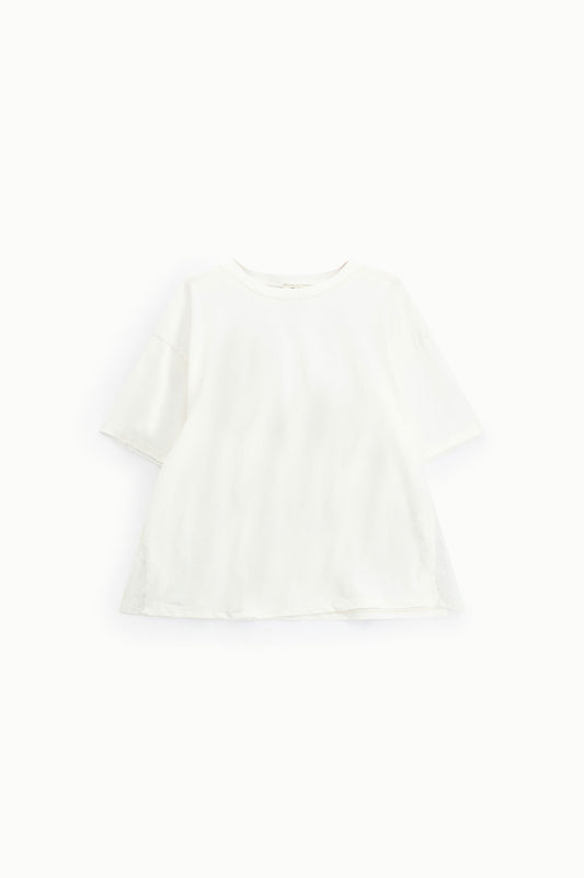 T-shirt a maniche corte taglio dritto girocollo
