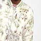 Giubbotto bomber a fiori con chiusura zip