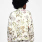 Giubbotto bomber a fiori con chiusura zip