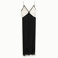Dress lungo con spalline sottili e dettagli in pizzo