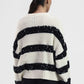 Maglione a righe con paillettes brillanti