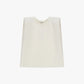 Top smanicato con spalle strutturate girocollo