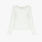 T-shirt manica lunga leggermente velata