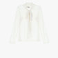 Maglia con fiocco e maniche lunghe