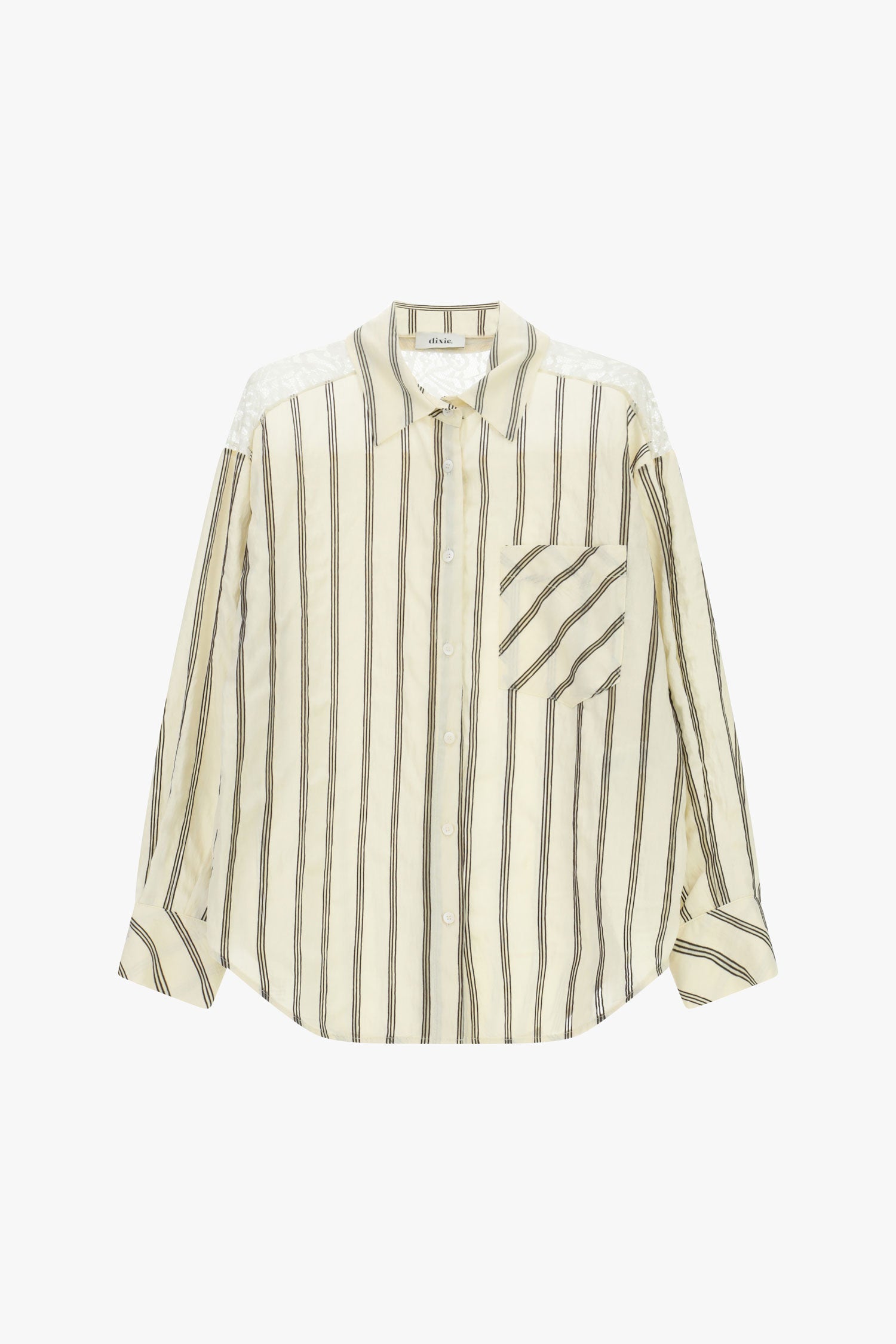 Camicia a righe con taschino applicato