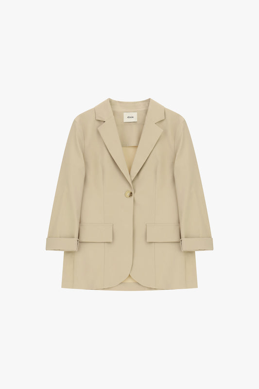 Blazer monopetto con tasche a pattina