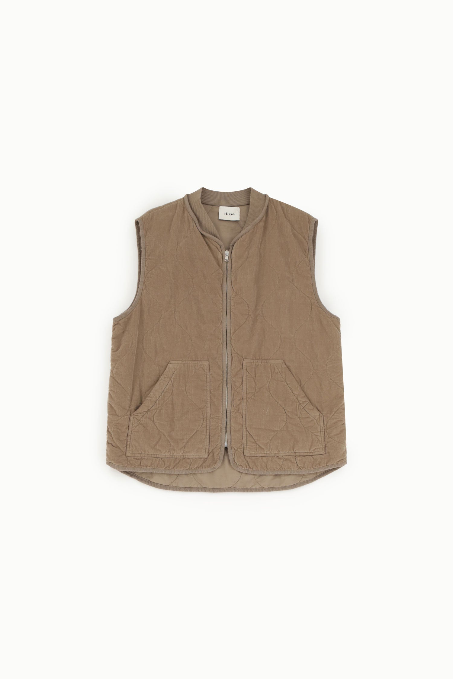 Gilet imbottito con zip e tasche frontali