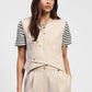 Gilet con chiusura asimmetrica a bottoni