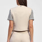 Gilet con chiusura asimmetrica a bottoni