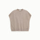 Maglione smanicato girocollo bordi a costine