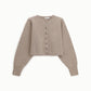 Cardigan con bottoni e maniche ampie