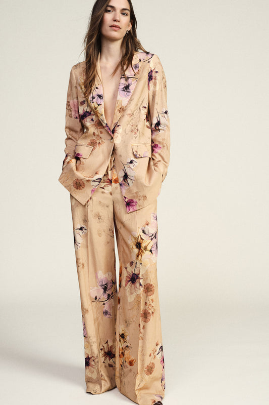 Pantaloni ampi a fiori eleganti