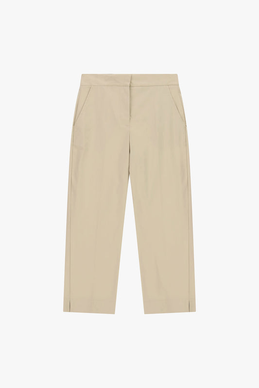 Trousers cropped gamba dritta con tasche