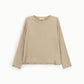 Top a manica lunga con scollo rotondo