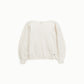 Maglione girocollo maniche lunghe con spalle arricciate
