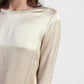 Top a manica lunga con scollo rotondo