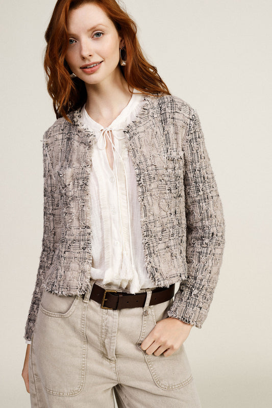 Giacca camicia strutturata con tasche frontali