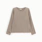 Top a manica lunga con scollo rotondo