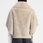 Eco-fur con zip e collo ampio