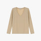 Maglia con scollo a v e maniche lunghe