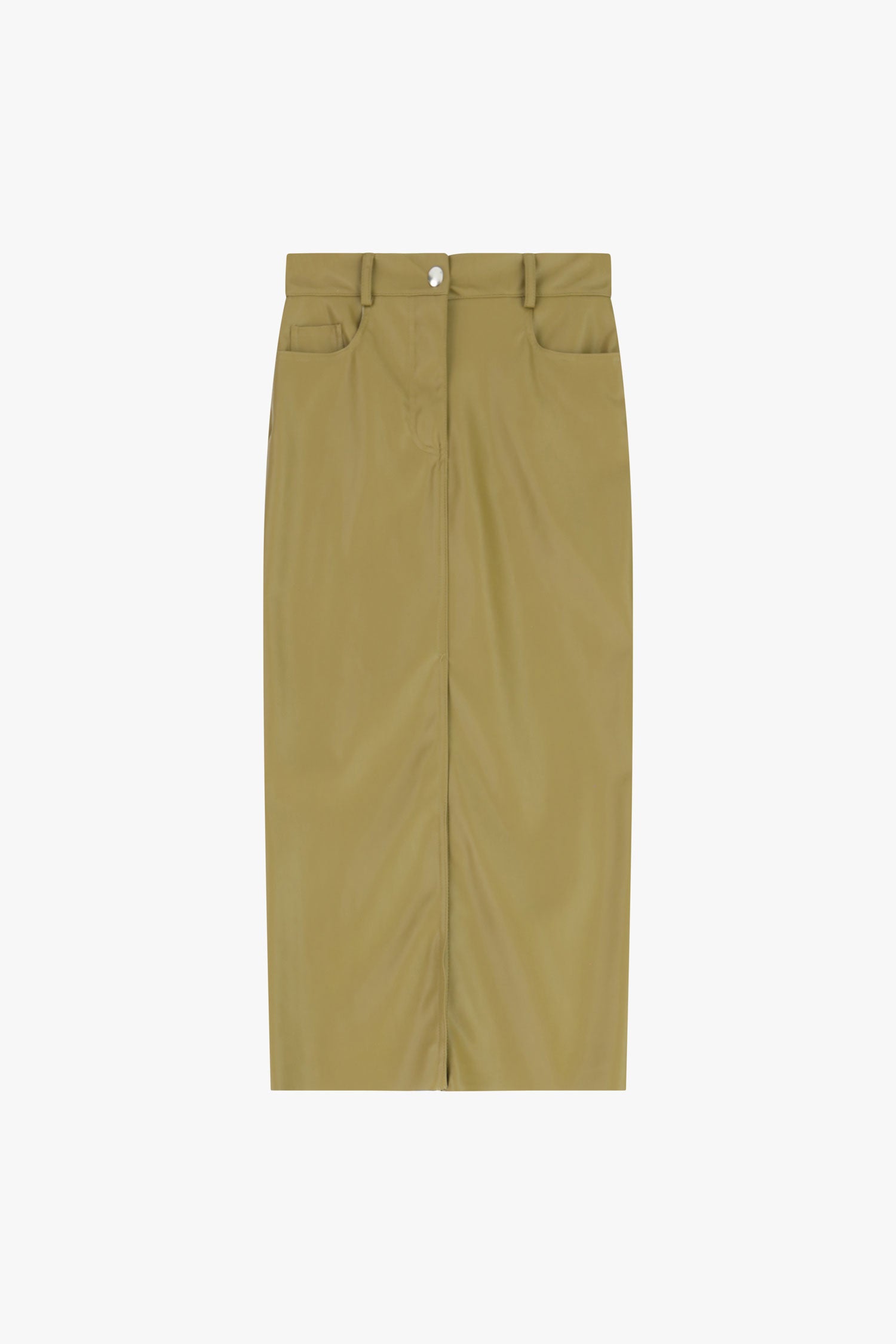 Gonna a tubino con tasche e passanti in vita