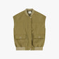 Giacca smanicata con maxi tasche frontali