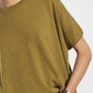 Maglione corto vestibilità ampia maniche corte