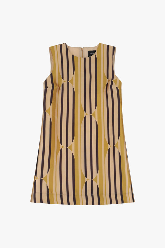 Abito scamiciata in raso fantasia